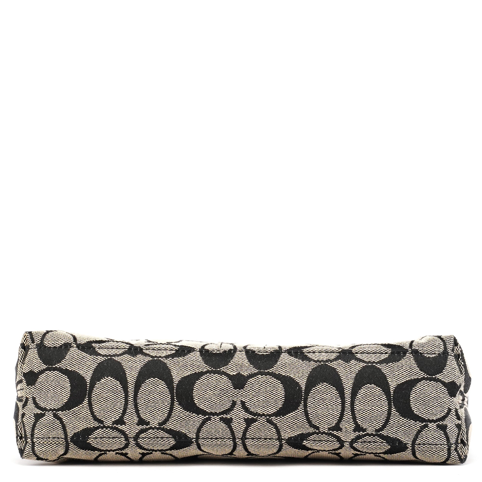 Coach 6371 Schultertasche aus Signature Canvas in Grau und Schwarz