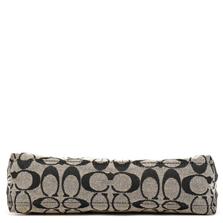Coach 6371 Grey Black Signature Canvas Shoulder Bag