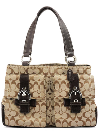 Coach 6378 Beige Brown Soho Tote Bag