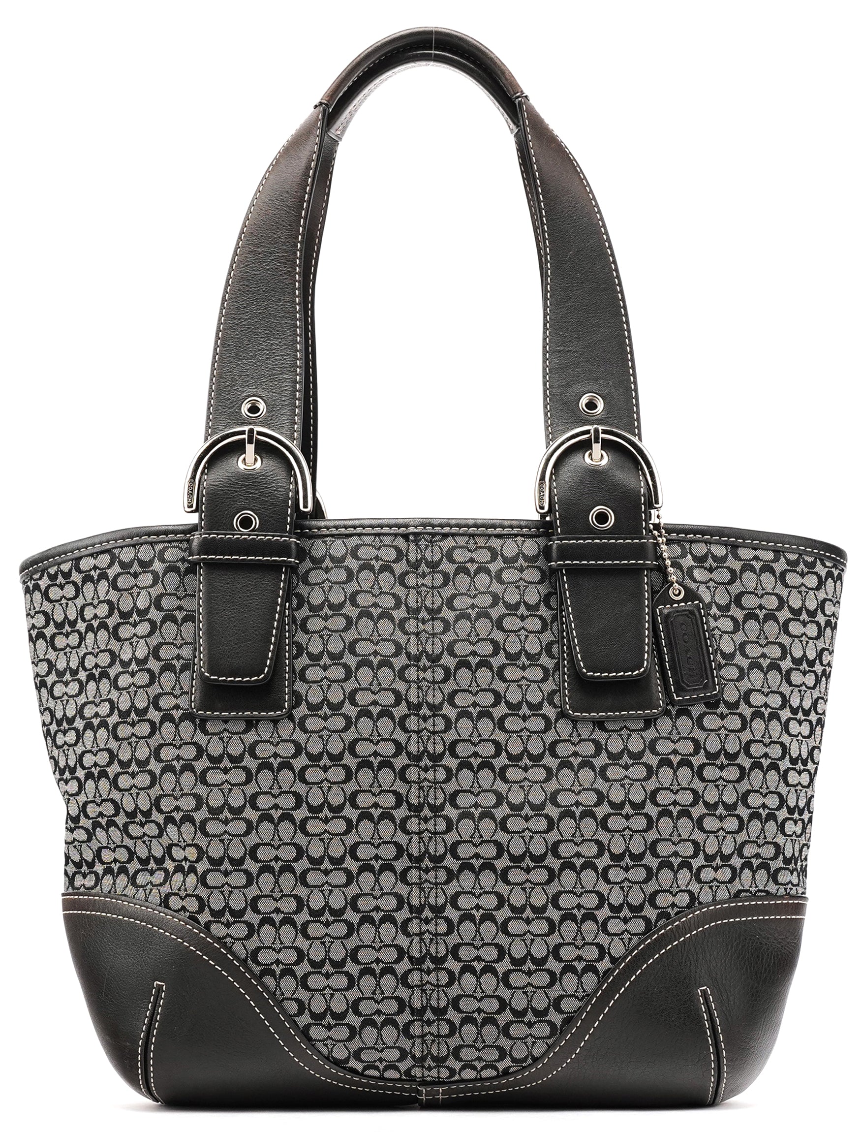 Coach 6383 Grey Black Signature Soho Tote Bag