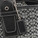 Coach 6383 Grey Black Signature Soho Tote Bag
