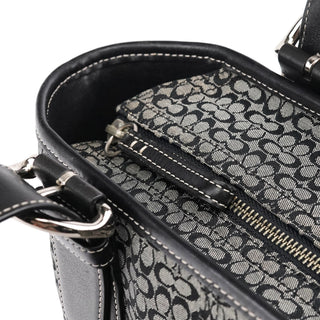 Coach 6383 Grey Black Signature Soho Tote Bag