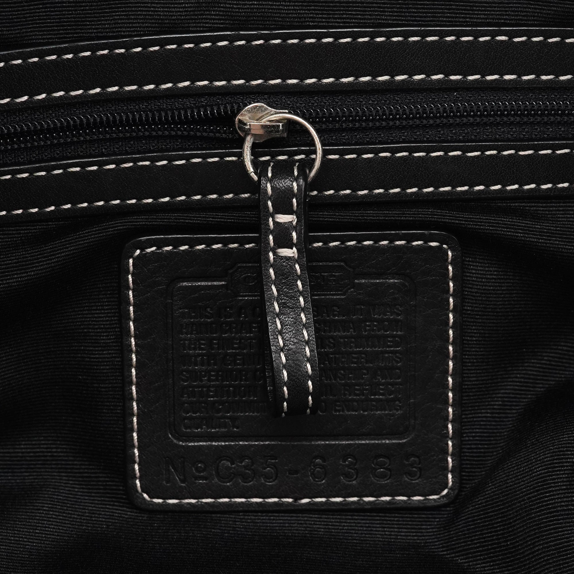Coach 6383 Grey Black Signature Soho Tote Bag