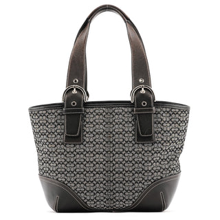 Coach 6383 Grey Black Signature Soho Tote Bag