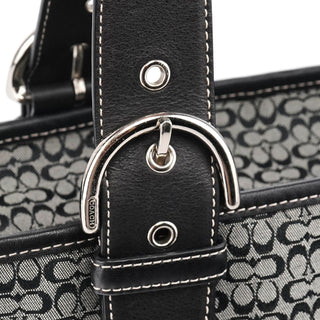 Coach 6383 Grey Black Signature Soho Tote Bag