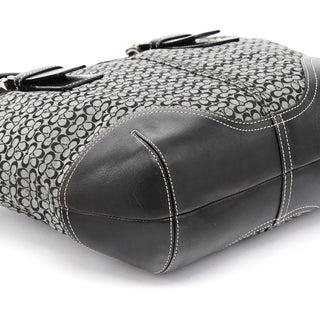 Coach 6383 Grey Black Signature Soho Tote Bag