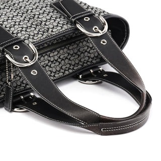 Coach 6383 Grey Black Signature Soho Tote Bag