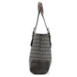 Coach 6383 Grey Black Signature Soho Tote Bag