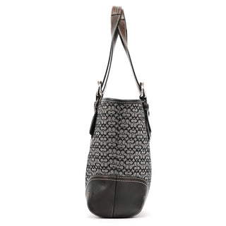 Coach 6383 Grey Black Signature Soho Tote Bag