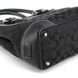 Coach 6386 Black Signature Canvas Tote Bag