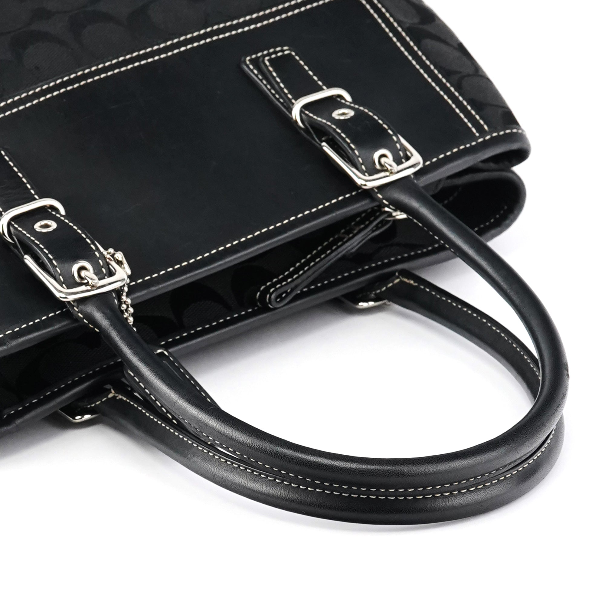 Coach 6386 Sac cabas en toile Signature noire