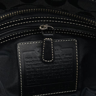 Coach 6386 Black Signature Canvas Tote Bag