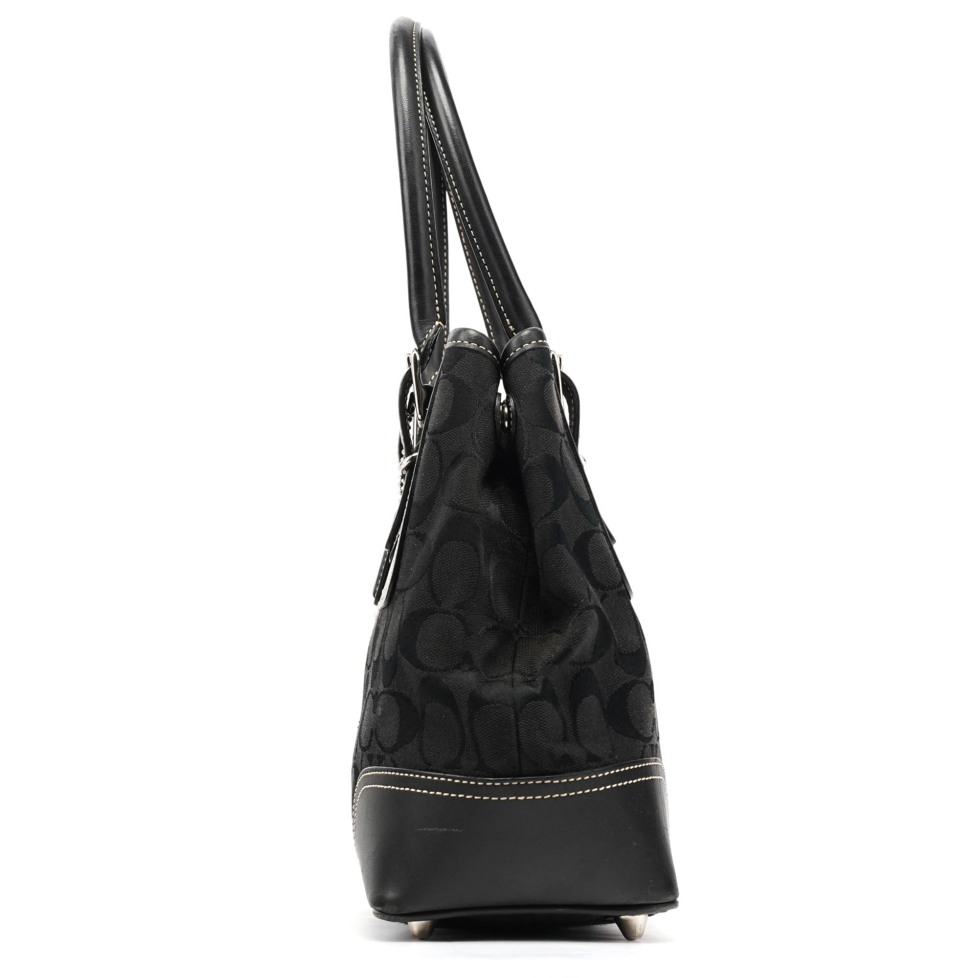 Coach 6386 Sac cabas en toile Signature noire
