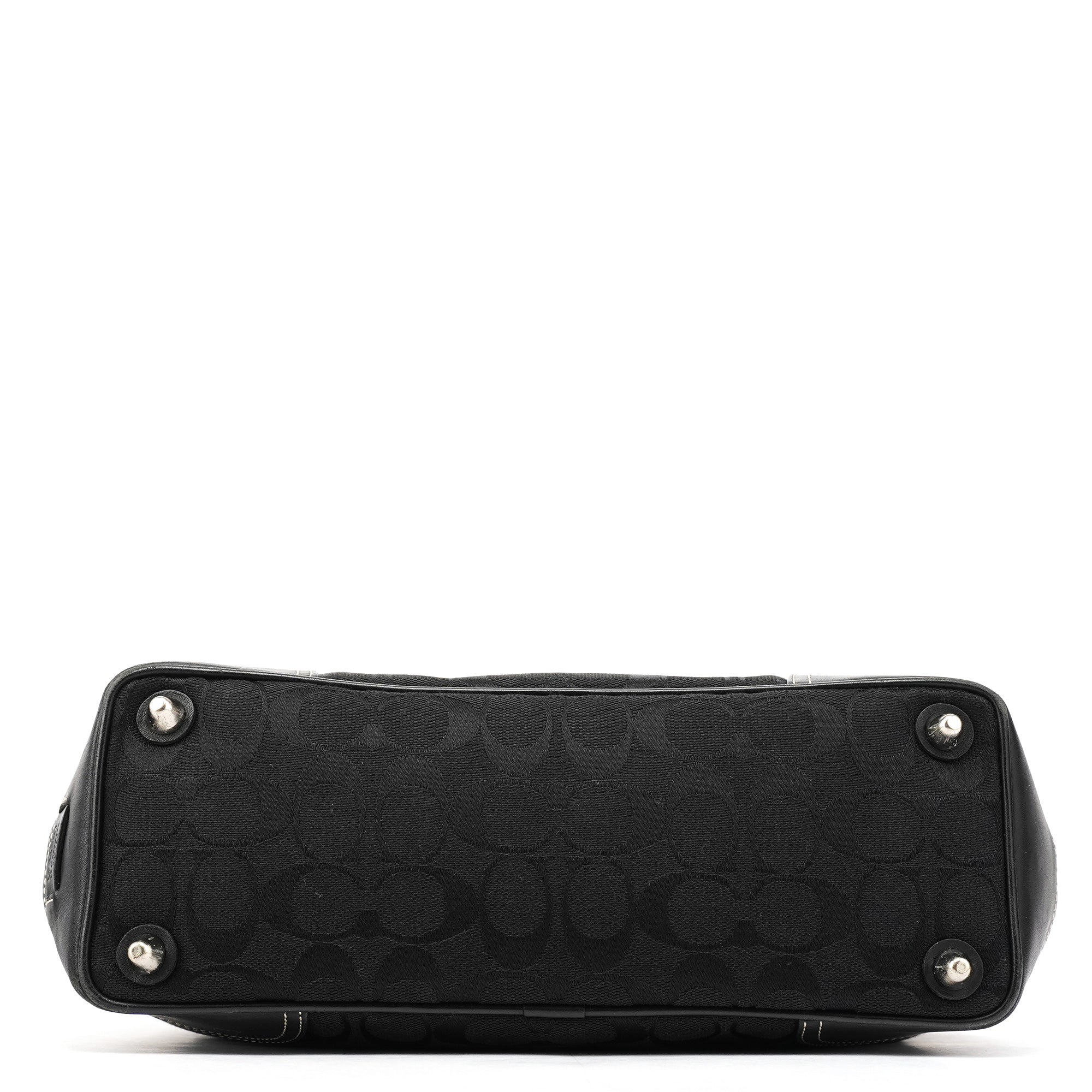 Coach 6386 Sac cabas en toile Signature noire