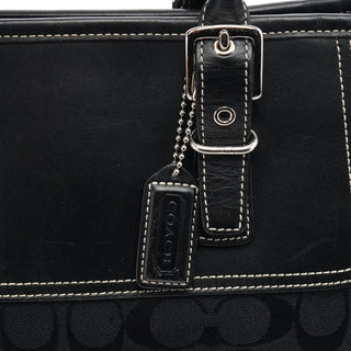 Coach 6386 Black Signature Canvas Tote Bag