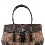 Coach 6388 Beige Brown Signature Soho Bowling Bag
