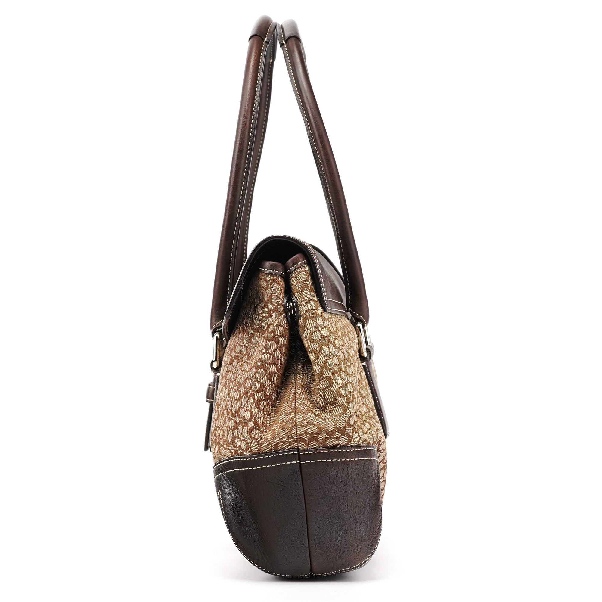 Coach 6388 Beige Brown Signature Soho Bowling Bag