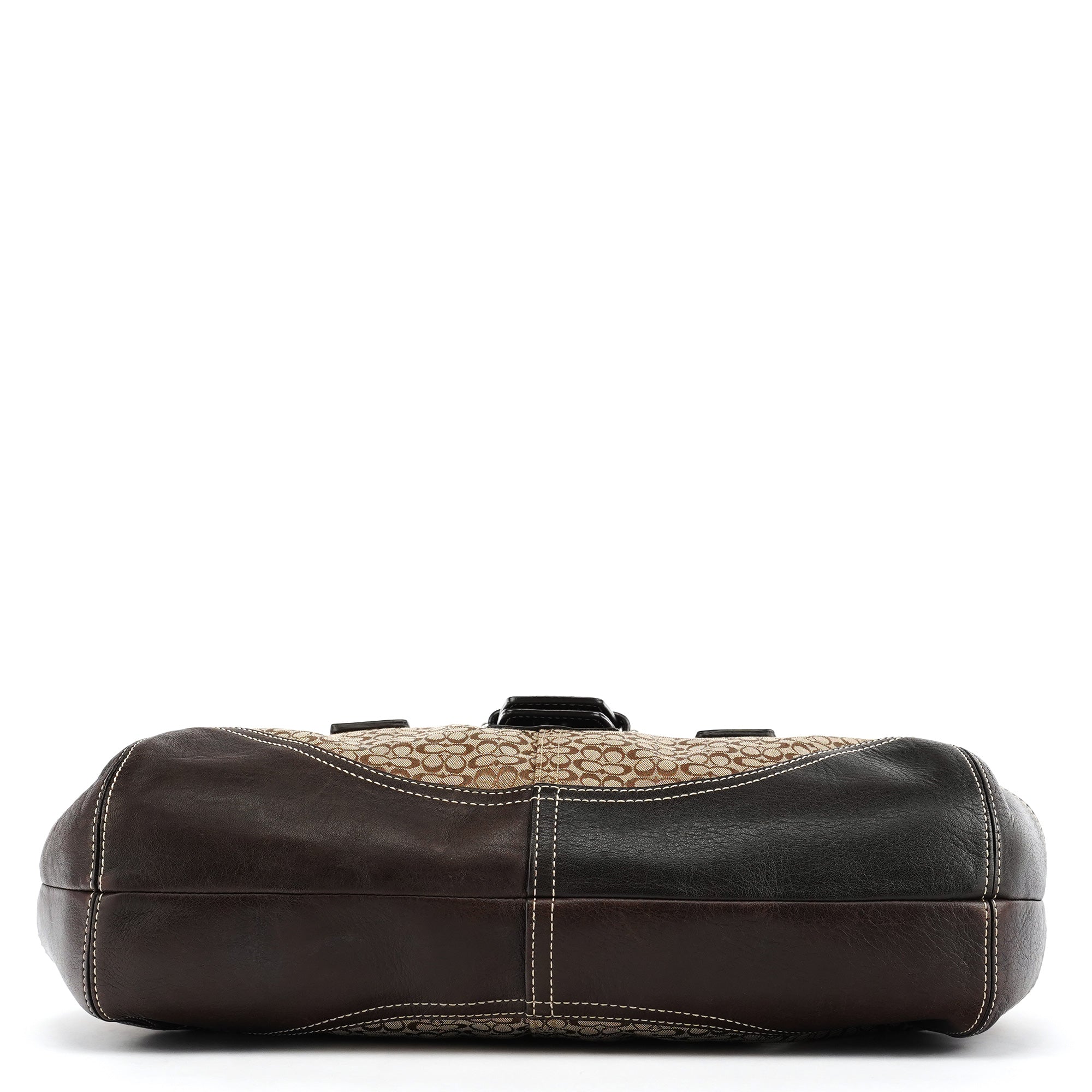 Coach 6388 Beige Brown Signature Soho Bowling Bag