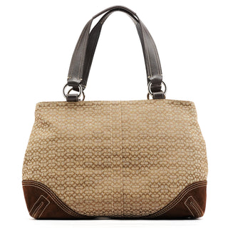 Coach 6427 Beige Brown Signature Soho Tote Bag