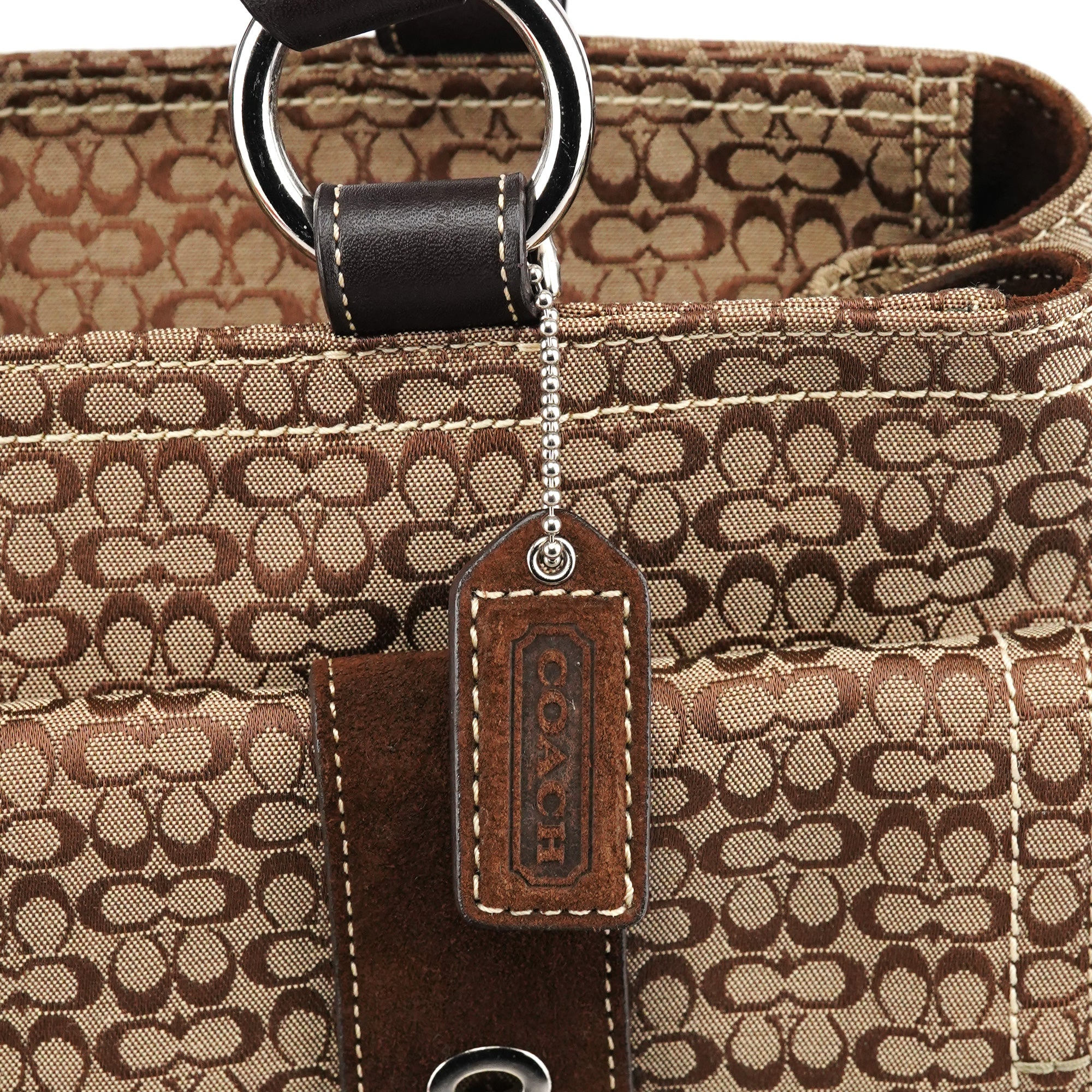 Coach 6427 Soho tote i beige Signature-canvas