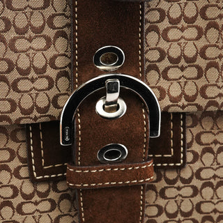 Coach 6427 Beige Brown Signature Soho Tote Bag