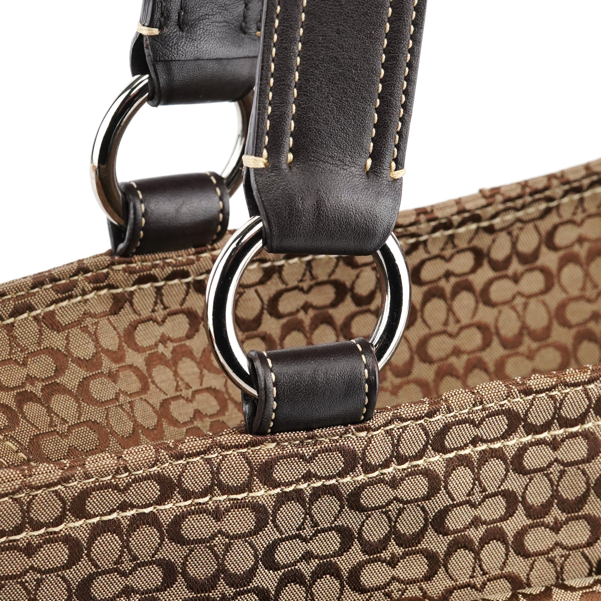 Coach 6427 Soho tote i beige Signature-canvas