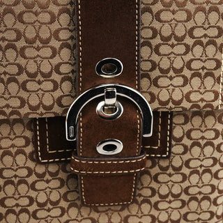 Coach 6427 Beige Brown Signature Soho Tote Bag