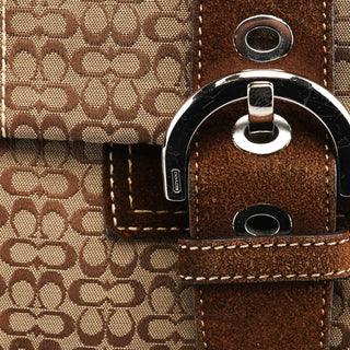 Coach 6427 Beige Brown Signature Soho Tote Bag