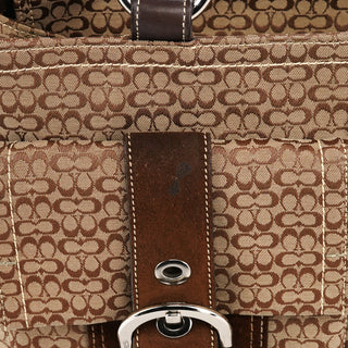 Coach 6427 Beige Brown Signature Soho Tote Bag