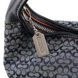 Coach 6618 Grey Black Signature Canvas Ergo Hobo Bag