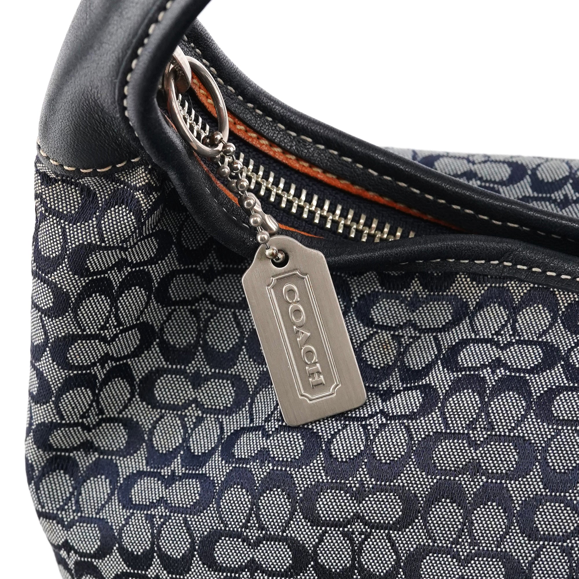 Coach 6618 Grey Black Signature Canvas Ergo Hobo Bag