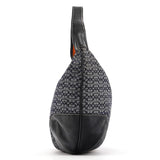 Coach 6618 Grey Black Signature Canvas Ergo Hobo Bag