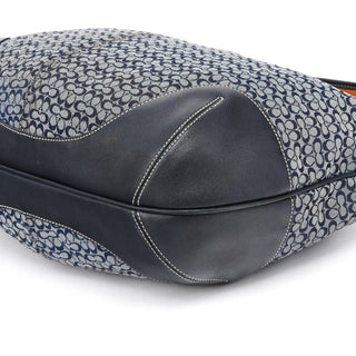 Coach 6618 Grey Black Signature Hobo Shoulder Bag