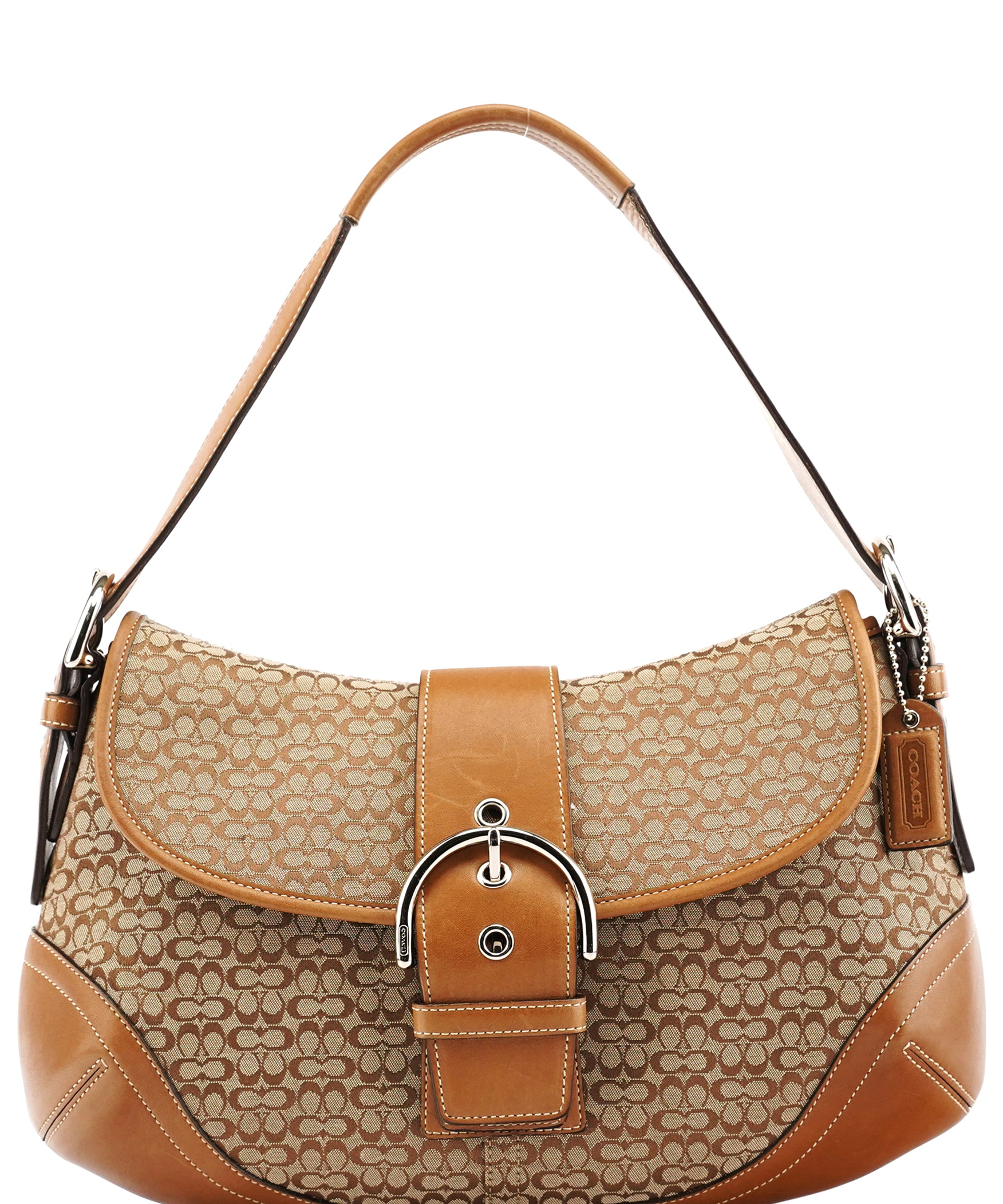 Coach 6808 Beige Signature Soho Shoulder Bag