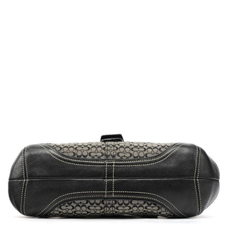 Coach 6819 Grey Black Signature Soho Boston Bag