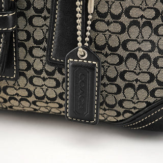 Coach 6819 Grey Black Signature Soho Boston Bag