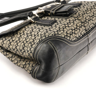 Coach 6819 Grey Black Signature Soho Boston Bag