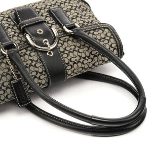 Coach 6819 Grey Black Signature Soho Boston Bag