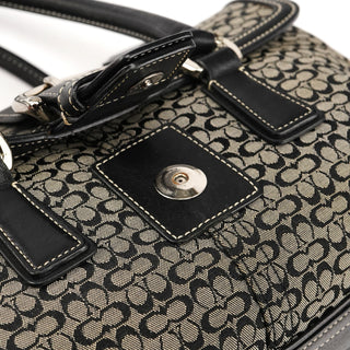 Coach 6819 Grey Black Signature Soho Boston Bag