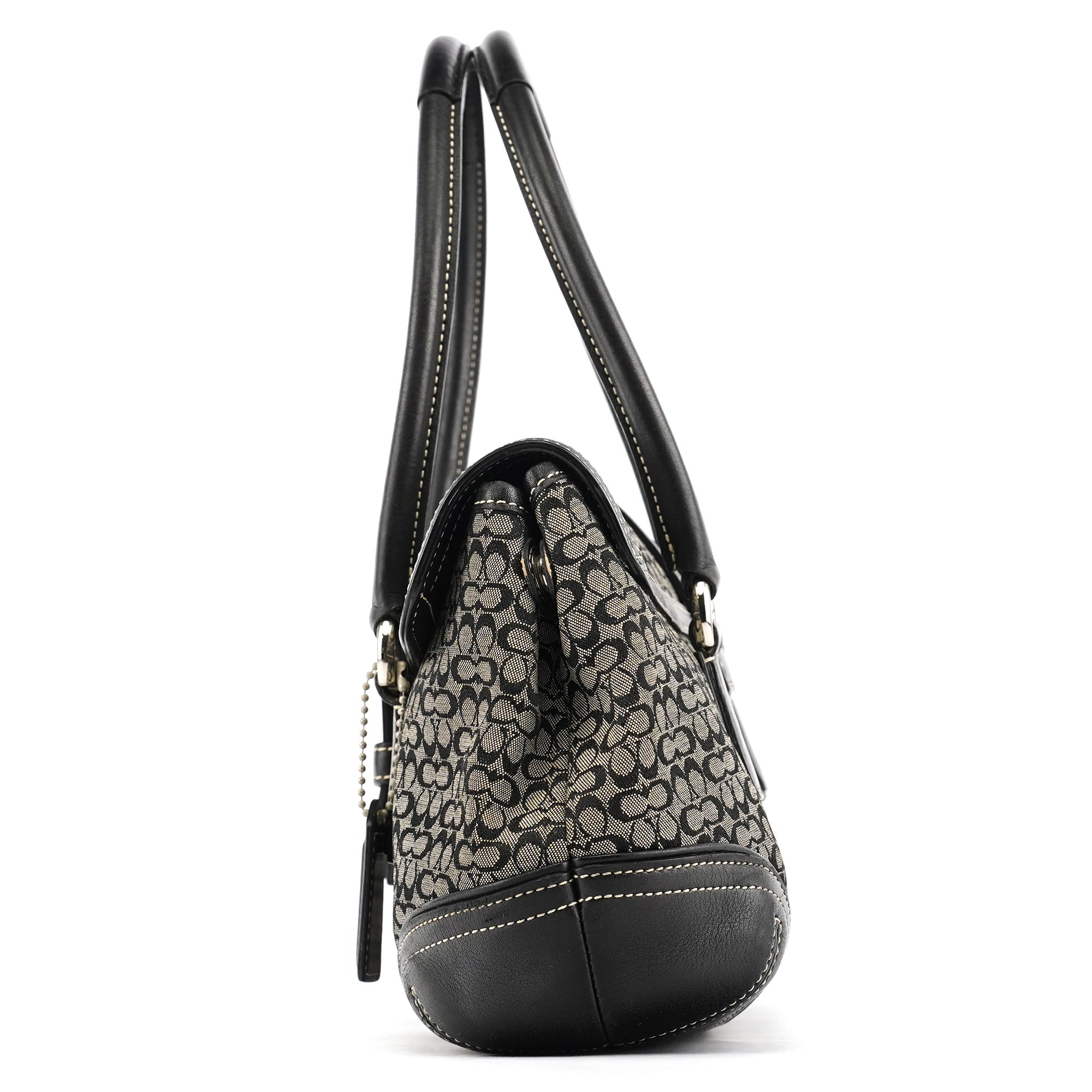Coach 6819 Grey Black Signature Soho Boston Bag