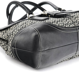 Coach 6821 Beige Black Signature Soho Tote Bag