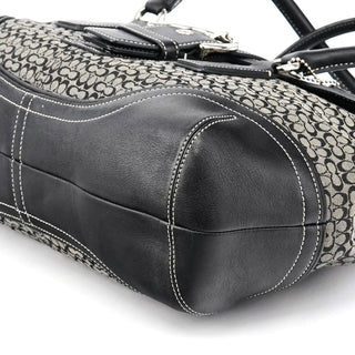 Coach 6821 Beige Black Signature Soho Tote Bag