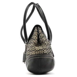 Coach 6821 Beige Black Signature Soho Tote Bag