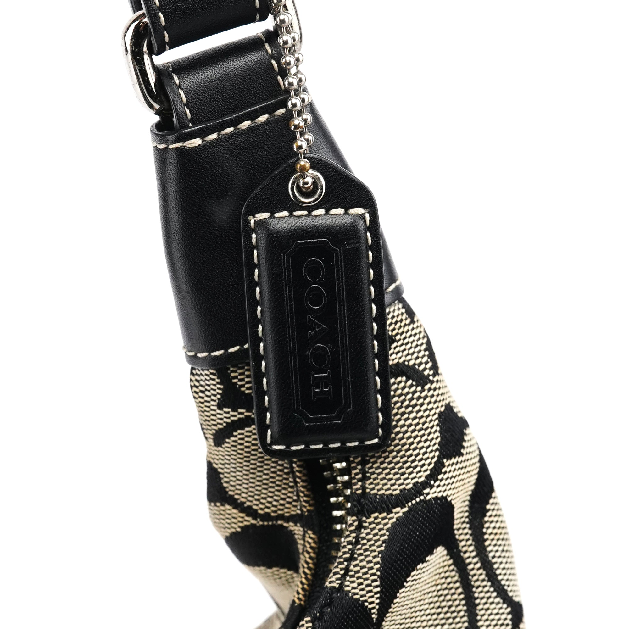 Coach 6824 Soho Schultertasche aus grauem Signature Canvas