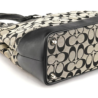 Coach 6830 Grey Black Signature Canvas Tote Bag