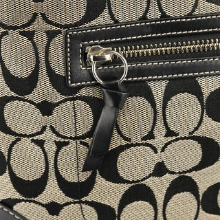 Coach 6830 Grey Black Signature Canvas Tote Bag