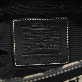 Coach 6830 Grey Black Signature Canvas Tote Bag