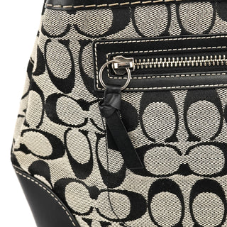 Coach 6830 Grey Black Signature Canvas Tote Bag