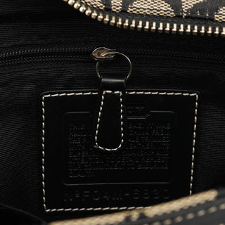 Coach 6830 Grey Black Signature Canvas Tote Bag