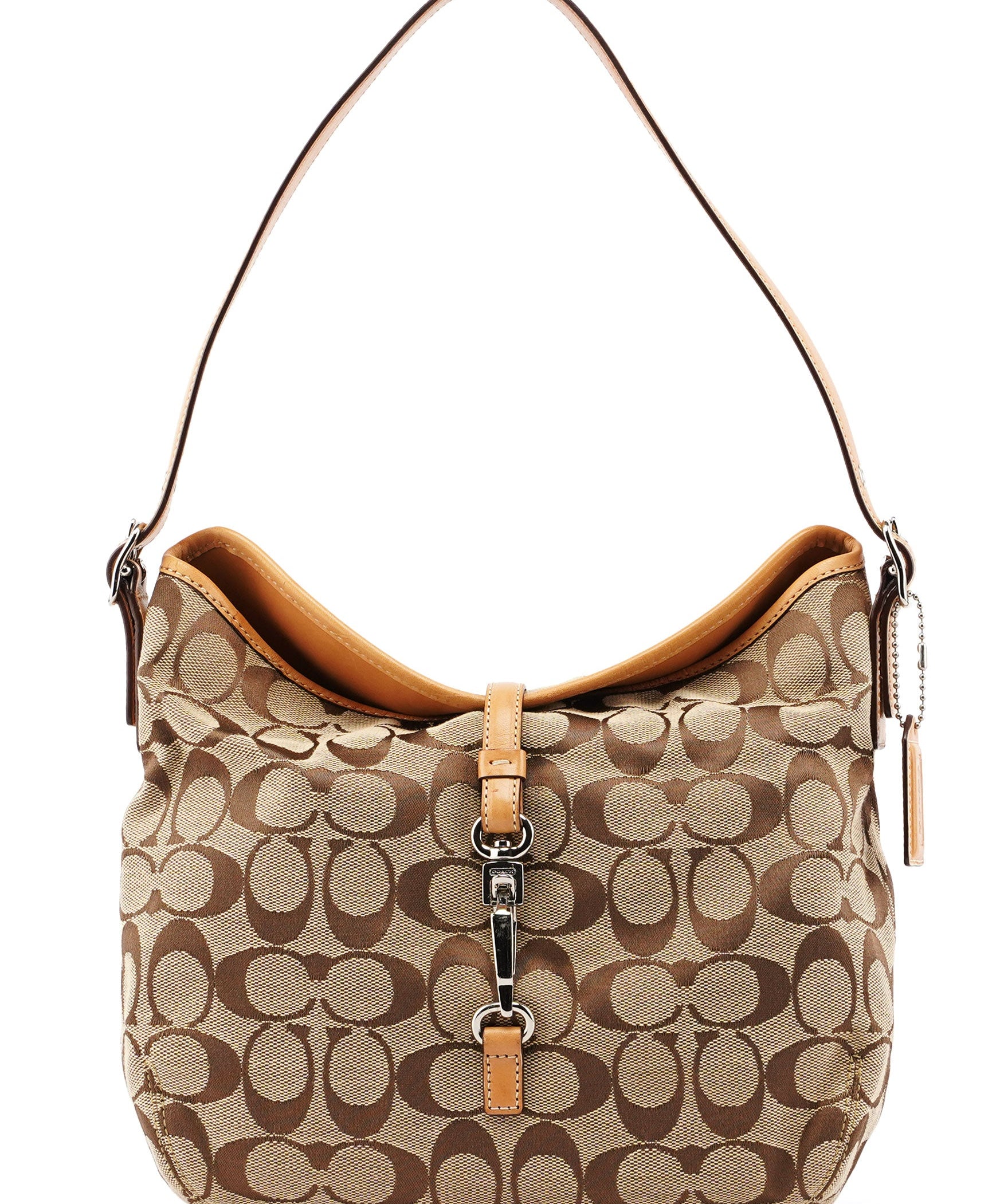 Coach 6845 Beige Signature C Hobo Shoulder Bag